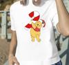 Pooh Bear Carrying Candy Cane Merry Christmas Tshirt Unisex Unisex2