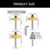 4pcs/set High Precise Rabbeting Routers Bit Set For Woodworking Projects 1/4Inch Round Shank 1/2 1/4 3/8in Depth Capacity