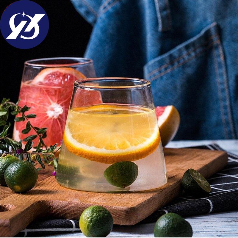 Mountain Design Heat Resistant Wine Glass Breakfast Water Cup Tea Juice Milk Mug Drinkware 300ML