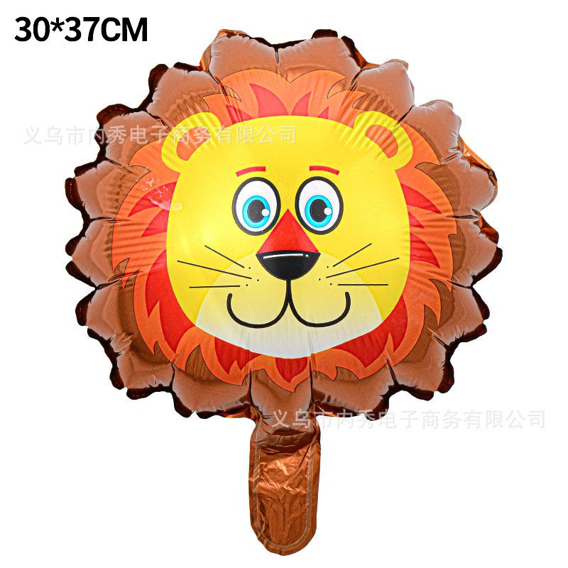 Animal Head Aluminum Film Balloon Birthday Party Decoration Arrangement Medium Lion Head Tiger Monkey Head Balloon