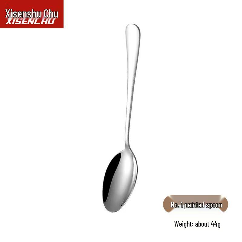 XISENCHU 304 Stainless Steel Pointed Soup Spoon (10-Pack)