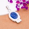 Kyanite - Nepal 925 Sterling Silver Pendant V7694, Blue Pendant, Oval Pendant, Valentin's Day Gift, Gift For Her, Birthday Gift, Handmade Jewelry, Sil