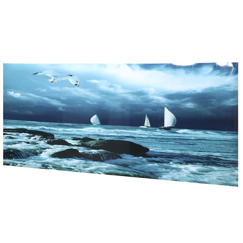 ПВХ Клей Морская Лодка Парус Узор Аквариумный Фон Постер Наклейка Украшение Аквариума 61x41см