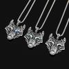 Stainless Steel Celtic Viking Wolf Head Necklace Pendant