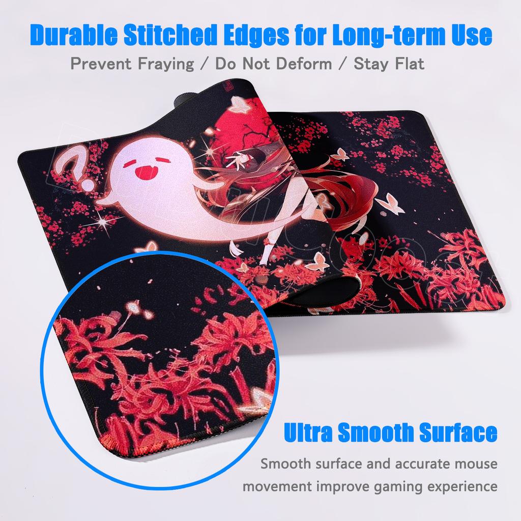 2026 New Wallpaper Genshin Impact Mousepad Cute Kawaii Hu Tao Anime Mouse Pad Large Gaming Mousepad Pc Desk Gamer Keyboard Pads