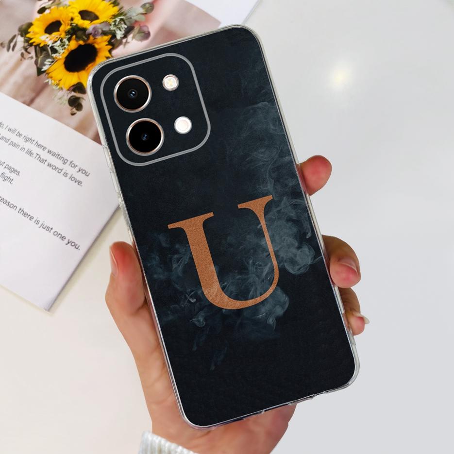 For Vivo Y28 4G Case V2352 New Letters Cover Clear Silicone Soft TPU Phone Case For Vivo Y28 Y 28 VivoY28 4G Fundas 6.68‘’ Shell
