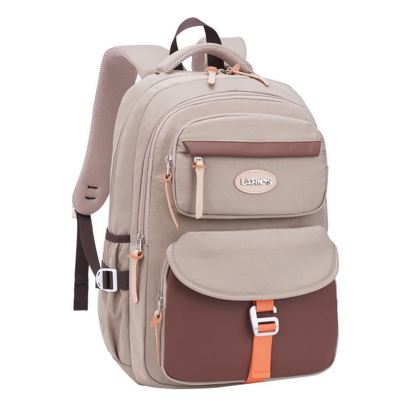 Junior High School Student Schoolbag for Female Primary School Students To Reduce the Burden and Protect the Spine, Light and Large-capacity