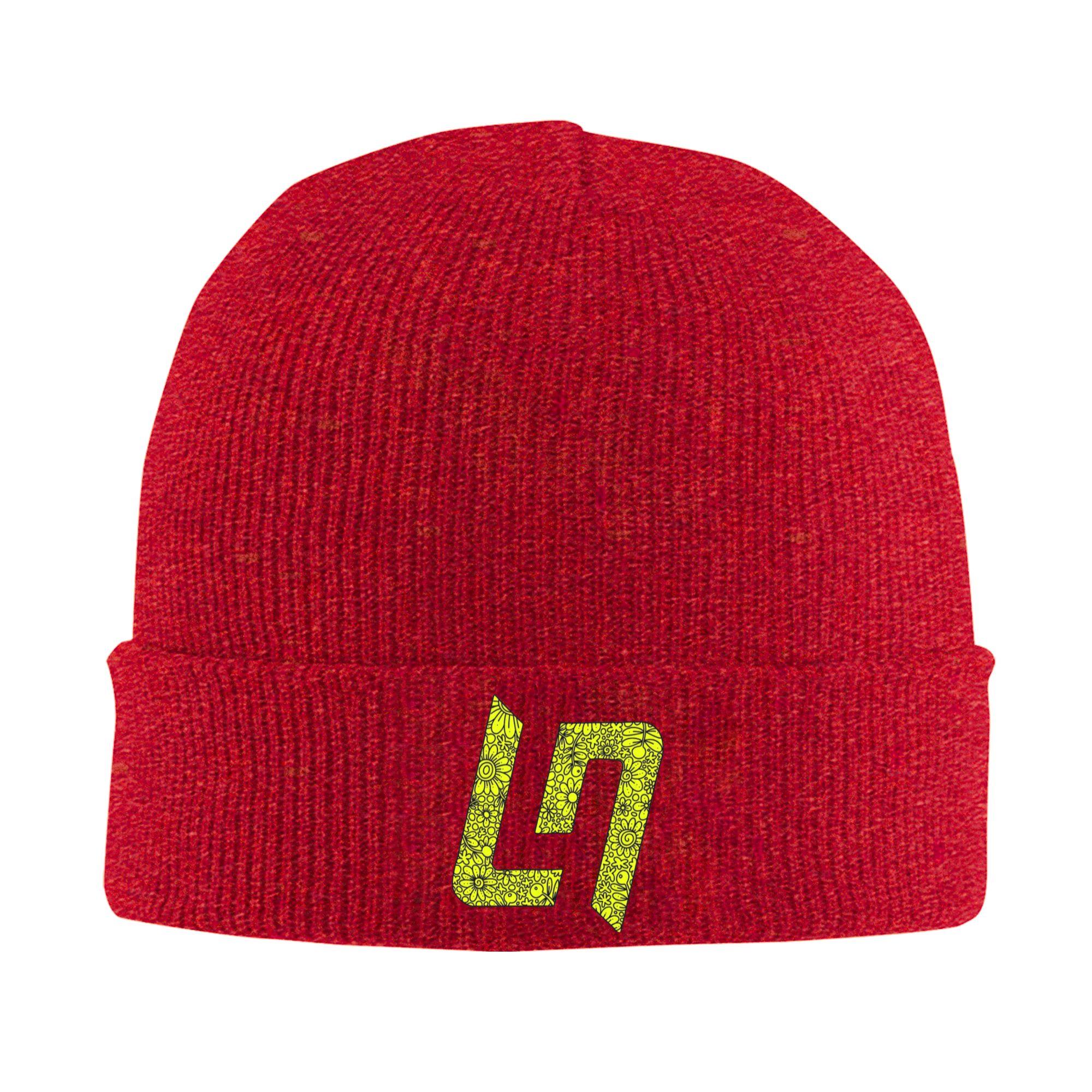 LLando NNorris LOGO FLOWER ZENTANGLE Knitted Hat Womens Unisexs Beanie Winter Hats Acrylic Casual Caps One Size