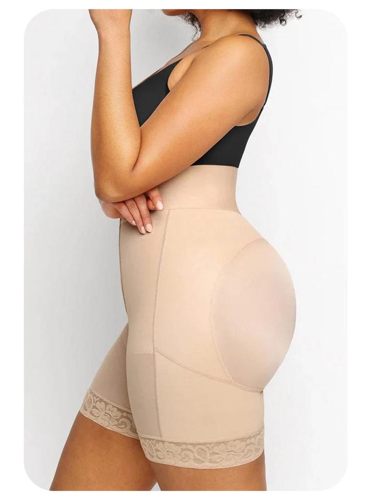 High-Waisted Body Sculpting Plus Size Waist Cincher with Tummy Control & Butt Lift Elastic Shaping Pants.