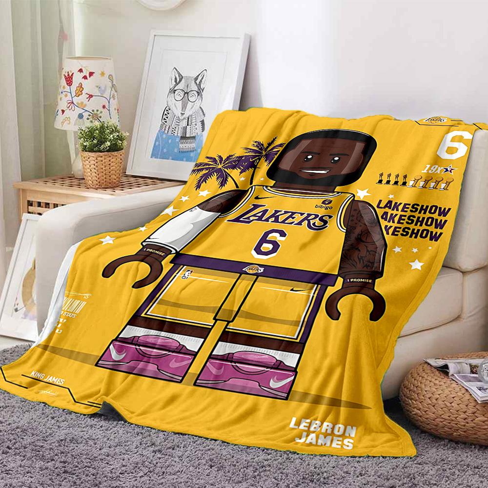 1 Stück Lakers LeBron Flanelldecke, Weich Hautfreundlich mit Digitaldruck, Verschiedene Größen erhältlich für Familie, Freunde, Geburtstag