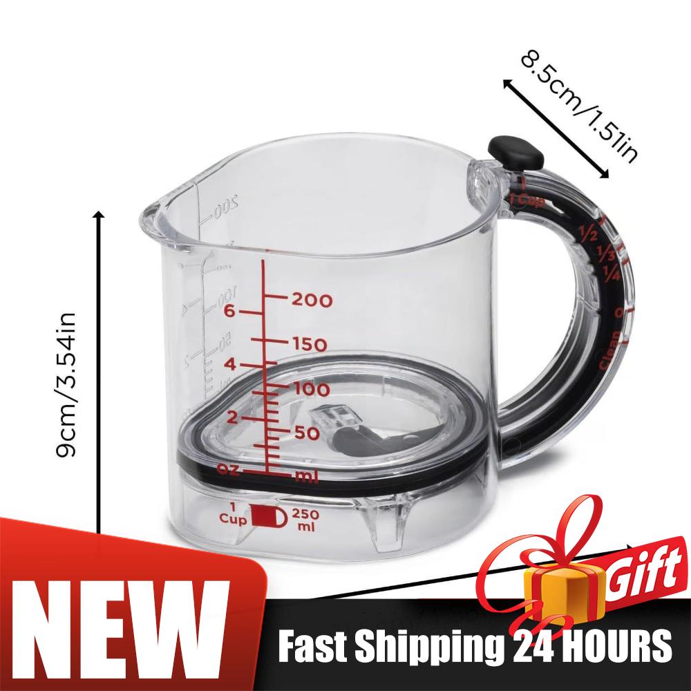 4-In-1 Adjustable Measuring Cup Multi-Functional Measuring Cup w/ Scraper-Style Seal Base Measuring Cube Cups for Cooking Baking