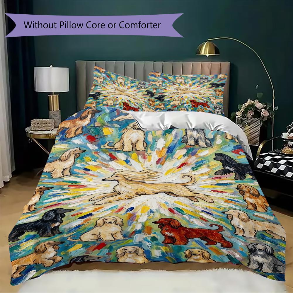 Cute animals Pattern Bedding uilt Set uilt Cover Pillowcase Home Decoration Birthday Gift (1 * duvet cover + 2 * pillowcase without core)