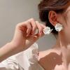 Mori Style Camellia Flower Stud Earrings: Niche Rose Design, Japanese & Korean Fashion, Small Fresh Fairy Earrings for Women