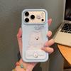 Contrast Color Starlight Shell Hollow Puppy for Iphone17promax/16pro Mobile Phone Case 14/15/13/16