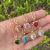Women Necklace Creative Rhinestone Embedded Women Jewelry Tiny Heart Shape Pendant Clavicle Necklace for