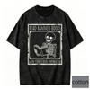 Funny Skeleton Shortsleeved Tshirt Mentally Ill But Totally Chill Quote Graphic Tee Vintage Cotton Oversized Top for Women Men