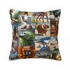 Italian Brain Rot Meme Pillow Cover Double Sided Tung Sahu Design Polyester Cushion for Sofa Bedroom Car Decoration
