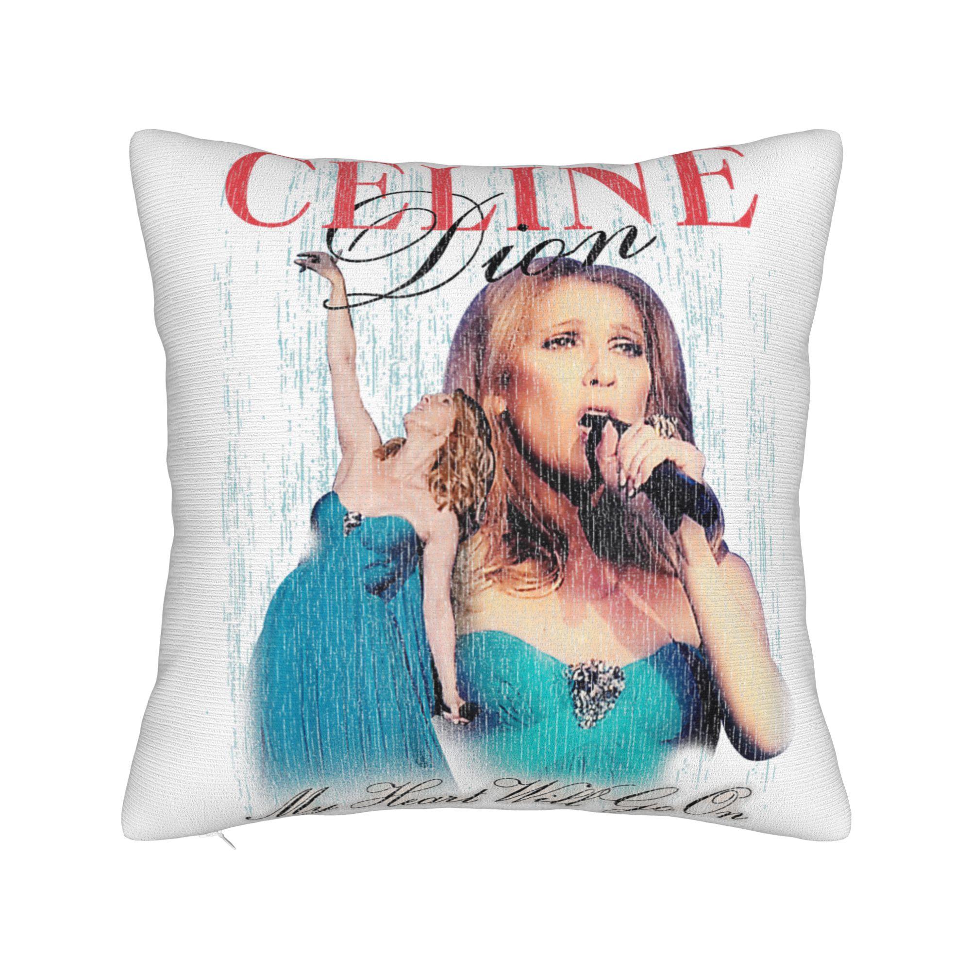 Pillow Case Celine Dion Poster Graphic Pillow Cover For Sofa Home Decor Funny Pillowcases 30cmx30cm