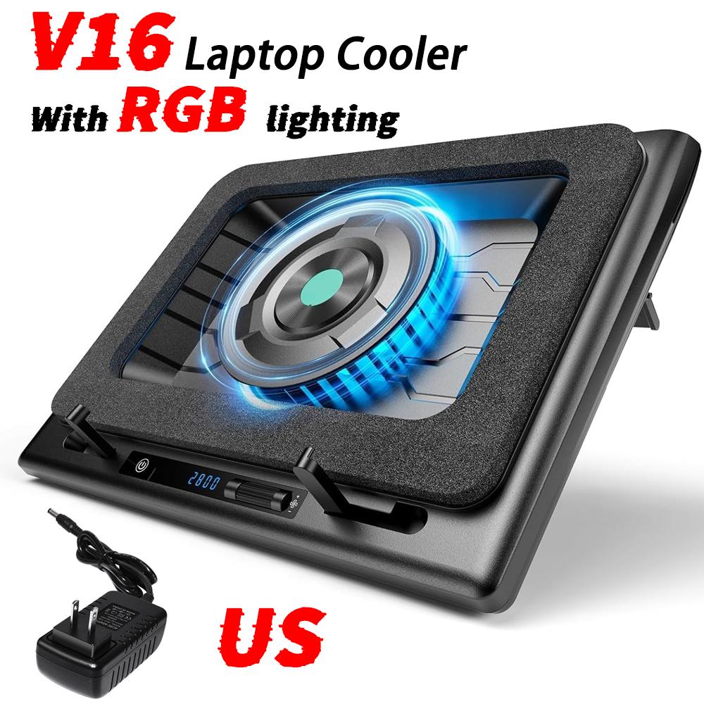 Laptop pressurized air cooler 15.6 inch gaming base computer desk stand V16 type AI smart model hardware monitoring