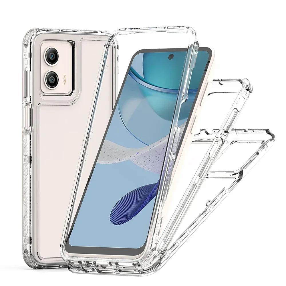 Transparent Shockproof Case for Moto G85 G84 Edge 40 Neo E13 E30 E40 G04 G13 G14 G23 G24 Power G34 G52 G53 G54 Cover Bumper