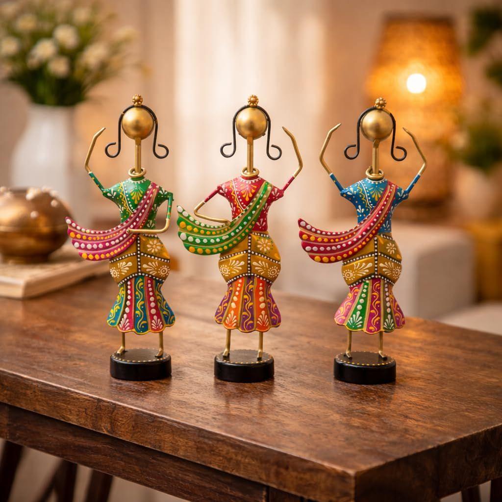 Home Decoration Items for Living Room, Rajasthani Dancing Lady Showpiece, Aesthetic Home Decor