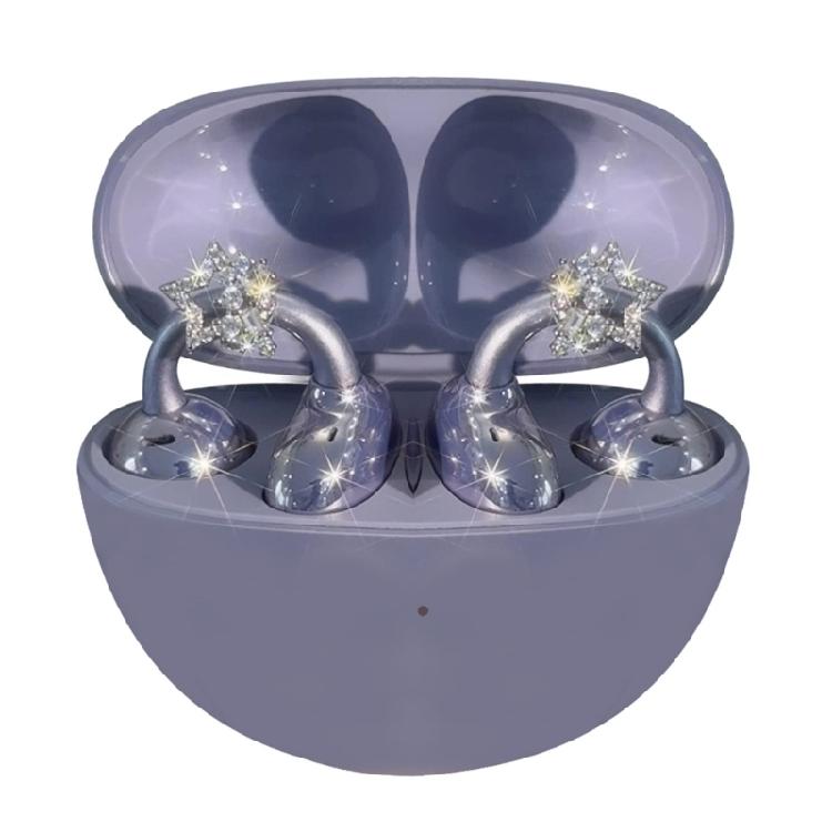 2 Stück Kristall-Dekor für Clip-Ohrhörer Open-Ear Dekorative Kopfhörer-Accessoires Abnehmbarer Deko-Clip