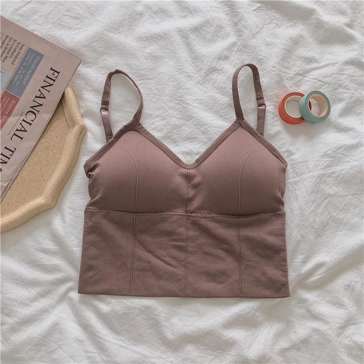 Sexy U-Shaped Camisole with Chest Pad for Women – Elegant Inner and Outerwear