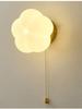 Cream Style Wooden Wall Lamp - Modern Cotton Bedside Lamp for Bedroom, Living Room, Corridor, Balcony