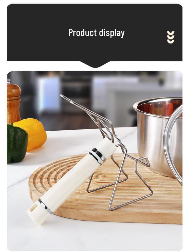 Multifunctional Kitchen Utensil & Pot Lid Holder: Removable, Anti-Scald Storage Rack for Spatulas and Spoons.