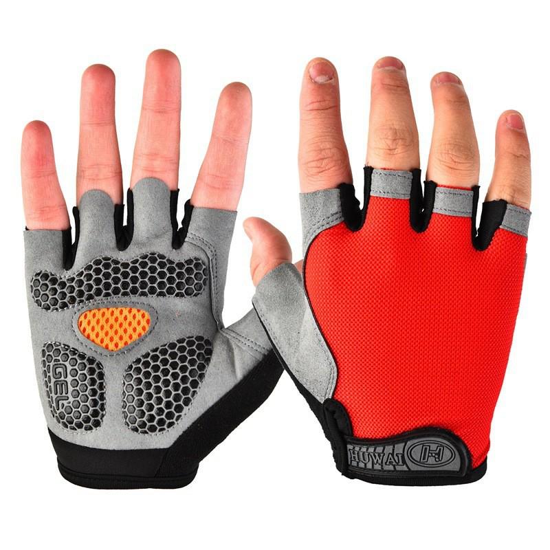 Unisex Breathable Half-Finger Fitness Gloves with Wrist Support and Anti-Slip Grip for Weightlifting and Exercise