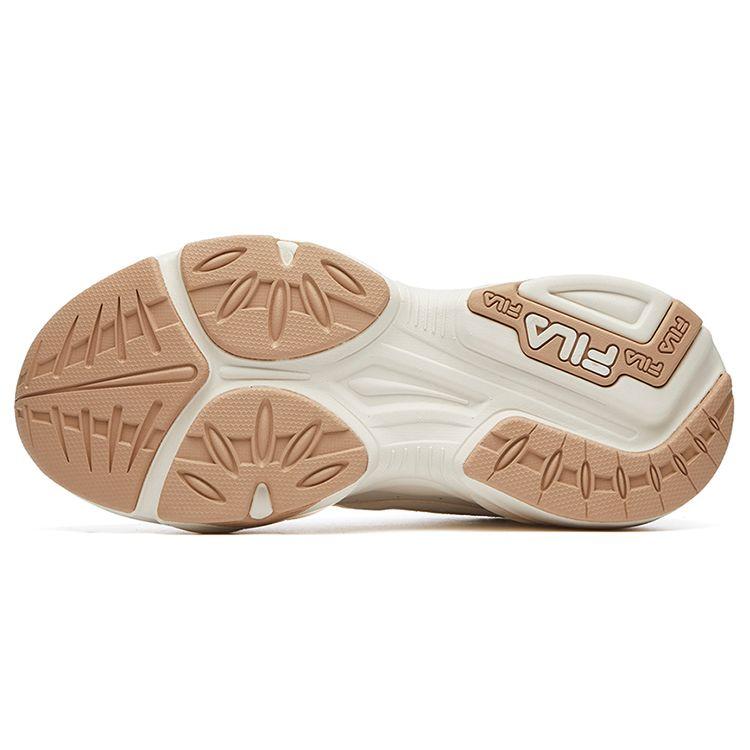 Fila Modern Chic Synthetic Leather Comfortable Versatile Low-Top Casual Shoes Women Sneaker White Brown F12W111123FMT