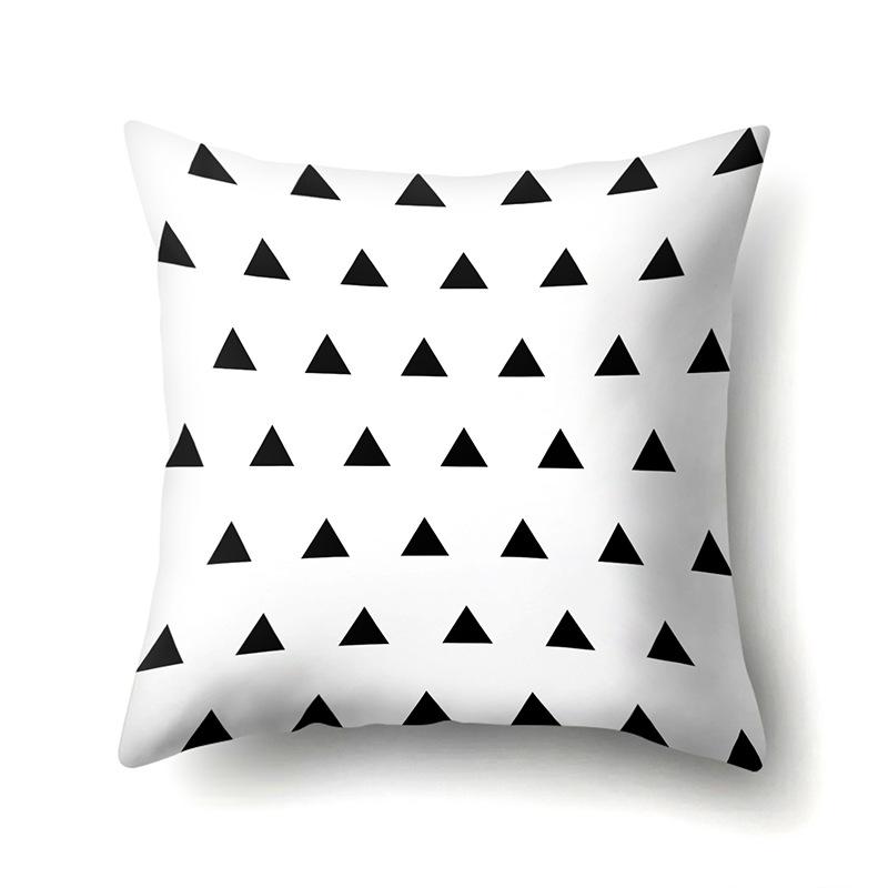 Polyester Pillow Case Geometric Decoration Home Petal Strip Printed Cushion Cover Bedside Cushion Cover Waist Cushion Cover