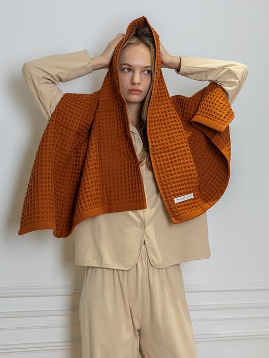 Melanie Joy MJ_Waffle home towels_7color BROWN_FREE