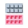 8 Cavity 3D Square Silicone Mold Fondant Cake Border Moulds Chocolate Mould
