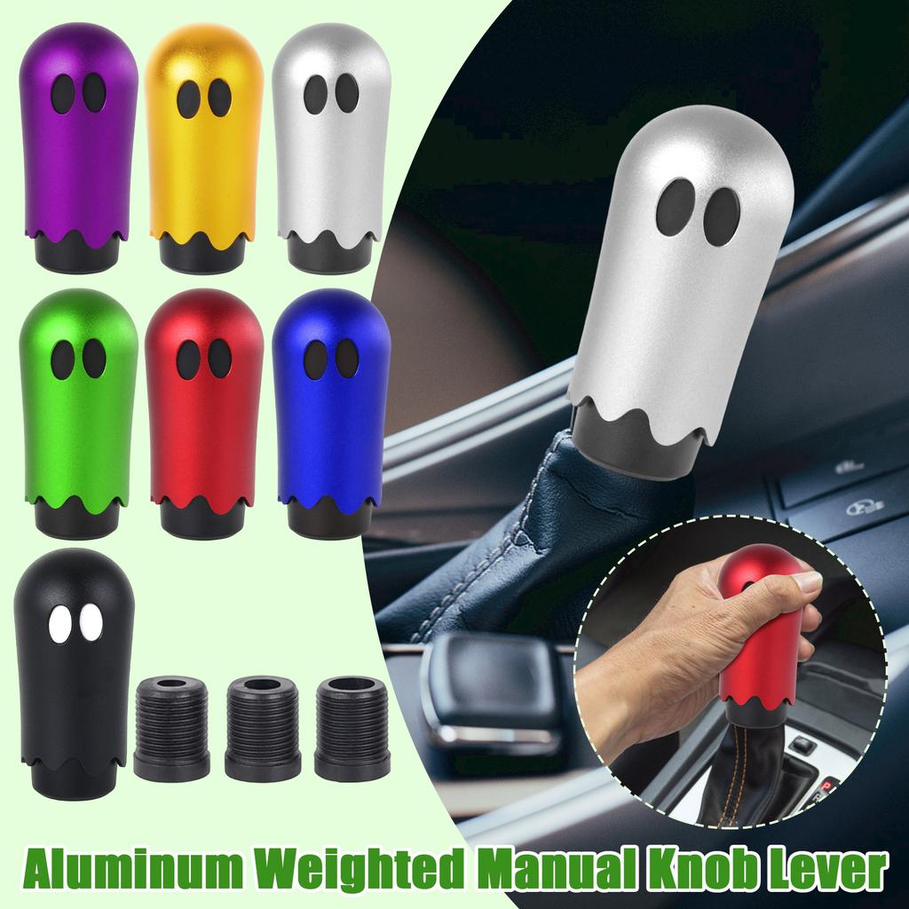 Aluminum Weighted Manual Knob Lever With 3 Threaded Adapters M8 M10 M12 X 1.25 For Vehicle Fun Cool Spooky