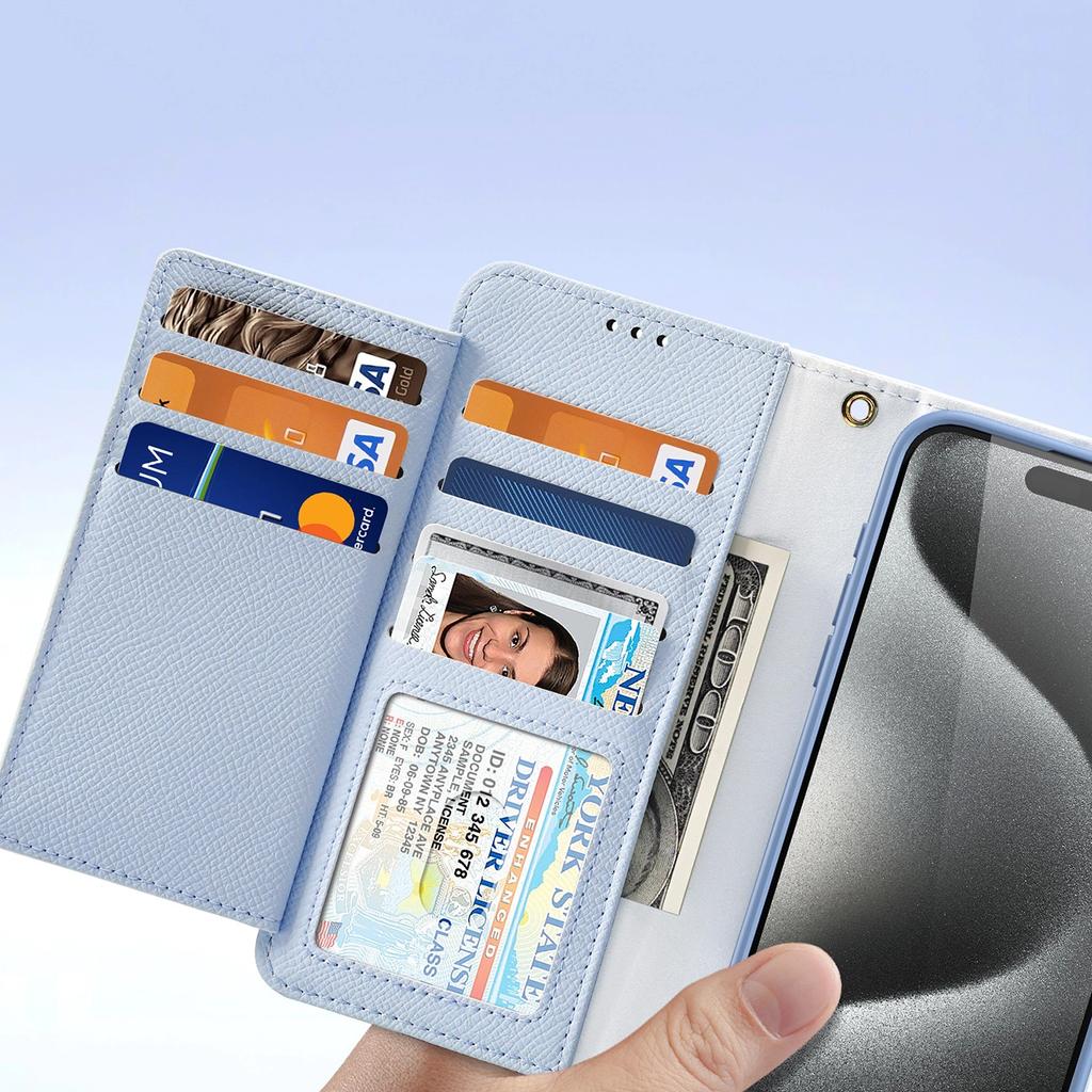 Etui Skórzane Dux Ducis Lawa Na Iphone 15 Pro - Niebieskie
