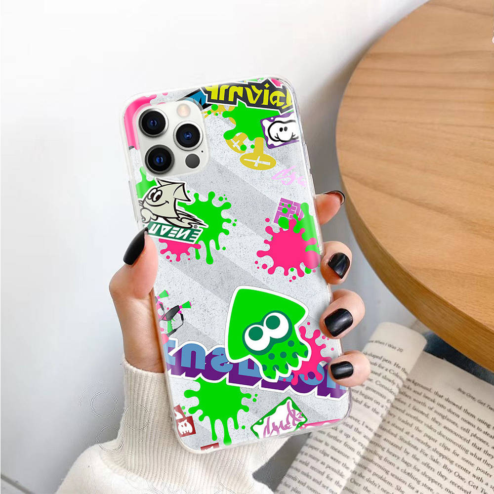 Splatoon TPU Case for iPhone XR 7 8 14 15 11 12 13 X XS Pro Max Xiaomi Redmi 13C Note 9 Samsung A22 S23 S24 Ultra Plus VIVO