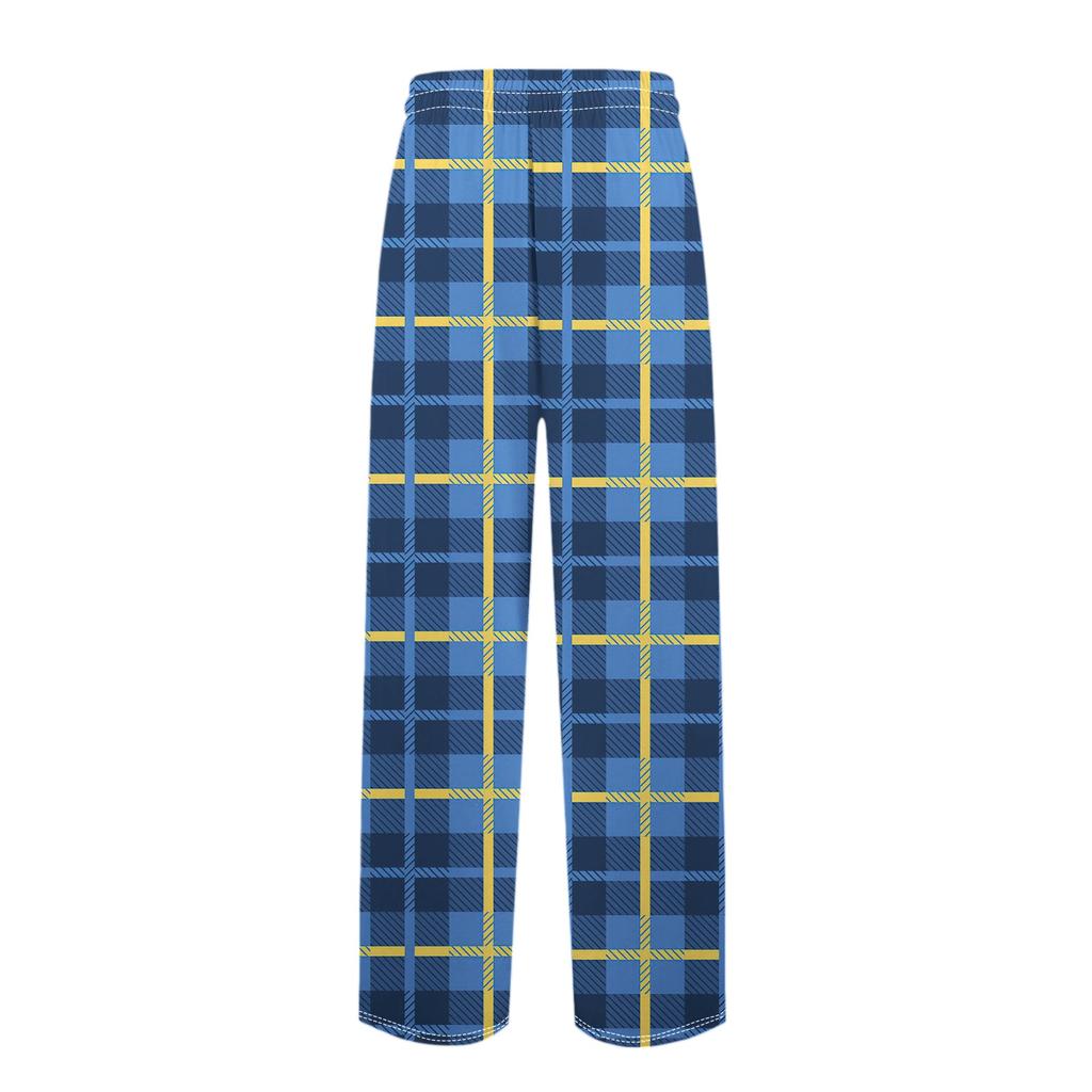 Men's Custom Pajama Pants with Pockets, Casual Long Sleep Pants for Home