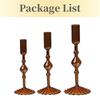 3pcs Nordic Style Minimalist Glass Candle Holder Colorful High Footed Candlestick Creative Living Room Wedding Decoration