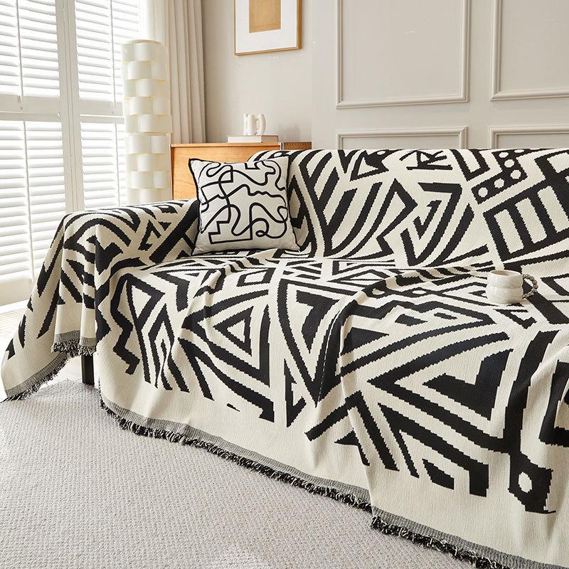 Foreign trade 2025 new bohemian full-cover sofa towel, universal chenille sofa cover sofa cushion for all seasons