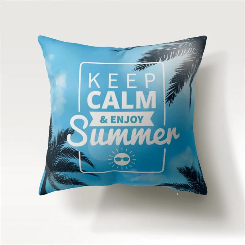 Summer Beach Sunset Landscape Pillowcase 45x45cm Sofa Chair Bedside Car Cushion Cover Bedroom Room Living  Home Decor