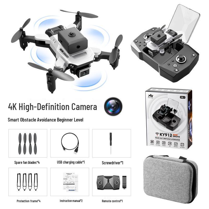 KY912 HD 4K Mini Drone with Four-Sided Obstacle Avoidance and Remote Control