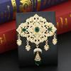 Sunspicems Elegent Crystal Women Brooch Morocco Jewelry Gold Arabic Caftan Hijab Brooch Pins Flower Bride Wedding Bijoux