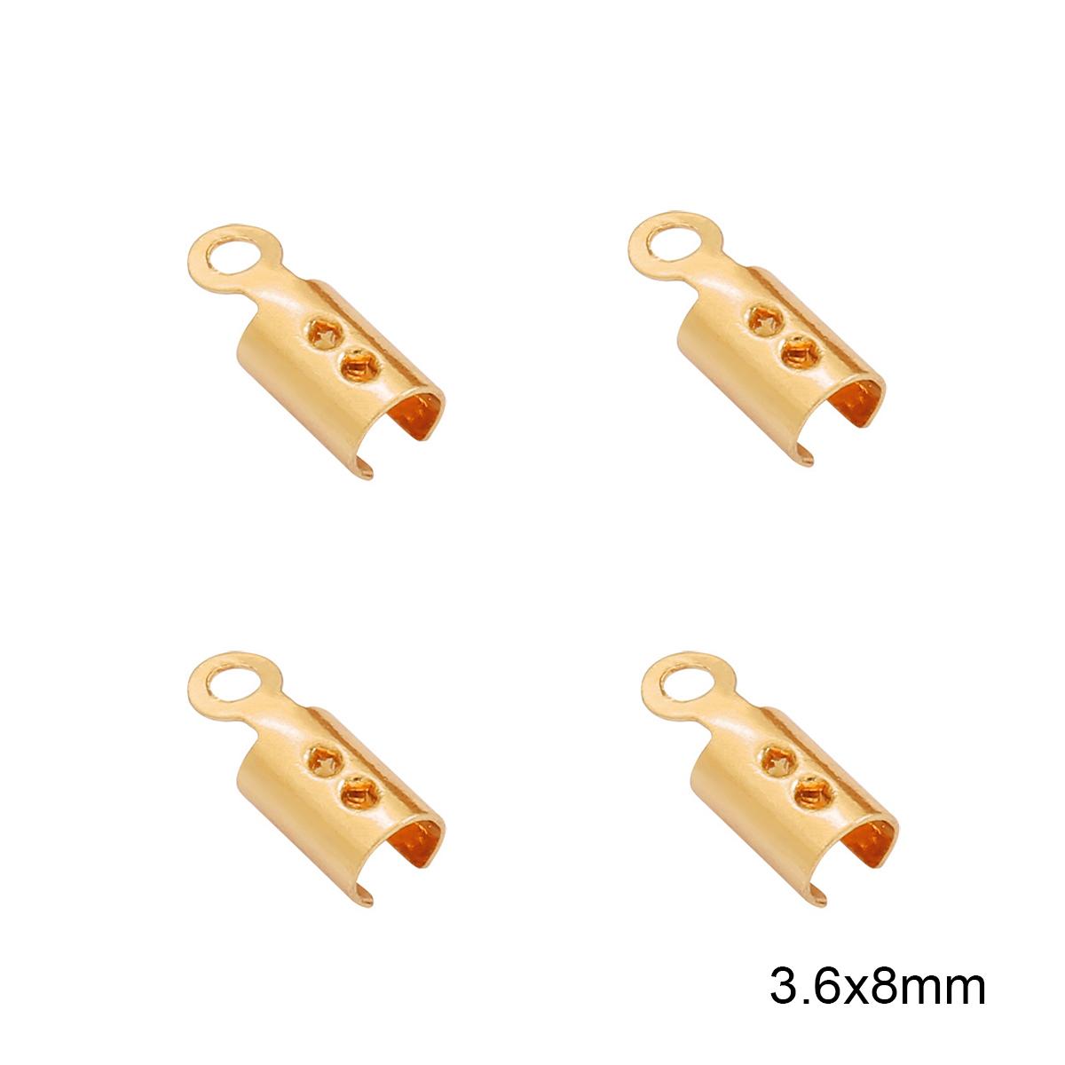 

20 шт медная двухточечная застежка-застежка-застежка для DIY деталей ювелирных изделий 3.6x8mm 20pcs золотой