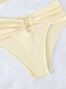European and American Women's Fashion Sexy Two Pieces Bikini Swimsuit Padded Camisole Swimwear Set High Waisted Tankini Bathing Suit