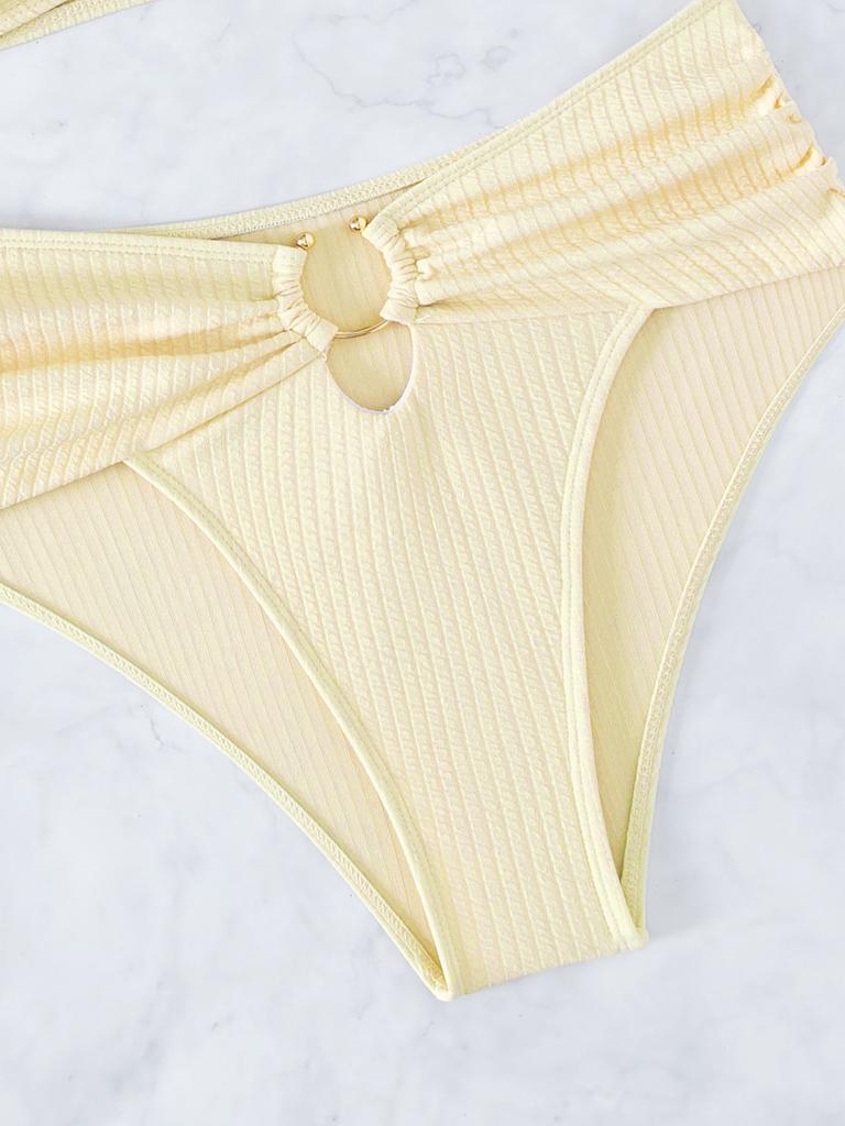 Evropská a americká dámská móda Sexy dvoudílné bikiny plavky vycpaná košilka plavky souprava plavek s vysokým pasem