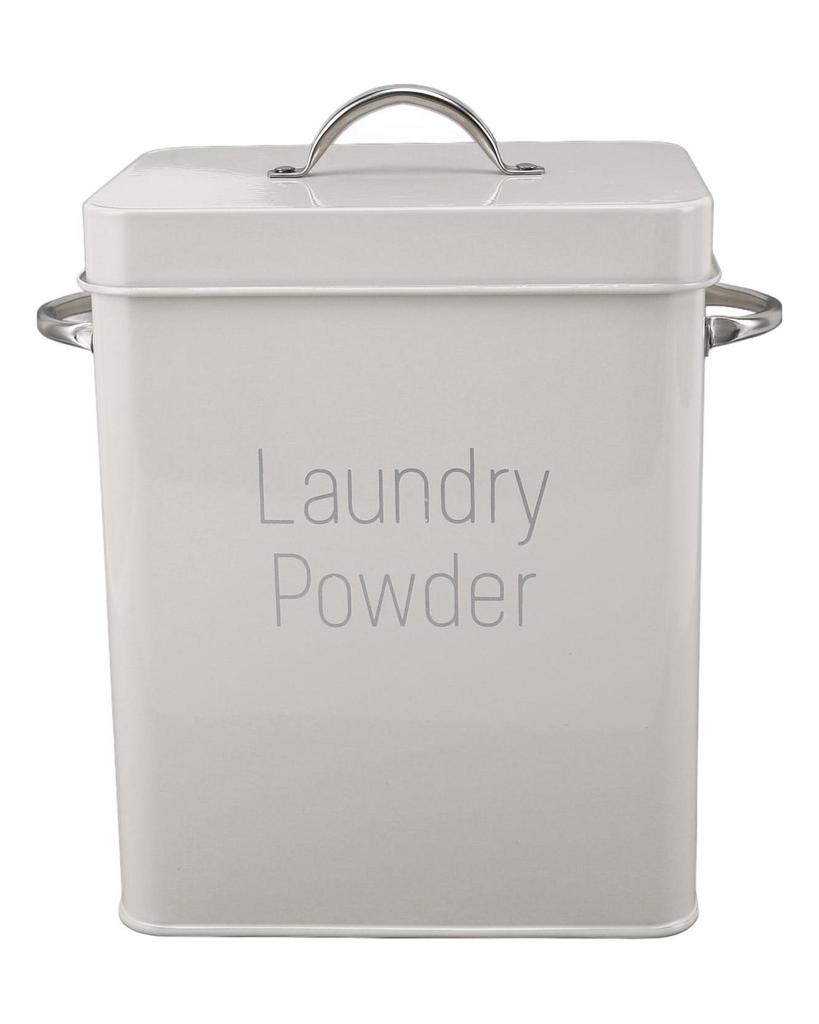 Metal Laundry Room Container with Dual Side Handles with Spoon Lid Farmhouse Laundry Powder