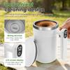 Automatic Magnetic Stirring Coffee Mug 14 Oz Stainless Steel Thermal Cup with Temp Display USB Charge Portable Self Mixing Cups