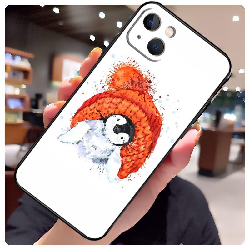 Cute Lovely Penguin Case For iPhone 16 Pro Max 14 13 12 11 15 17 Pro Max mini 15 16 Plus 16e 17 Air Phone Cover
