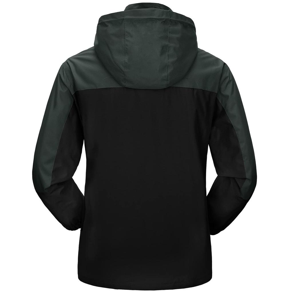 [Gopune] Damen Outdoorjacke, Bergparka, Kletterbekleidung, Wandern, Trekking, Winddicht, Atmungsaktiv, Mit Kapuze, Für HerbstWinter (Schwarz-01 M)